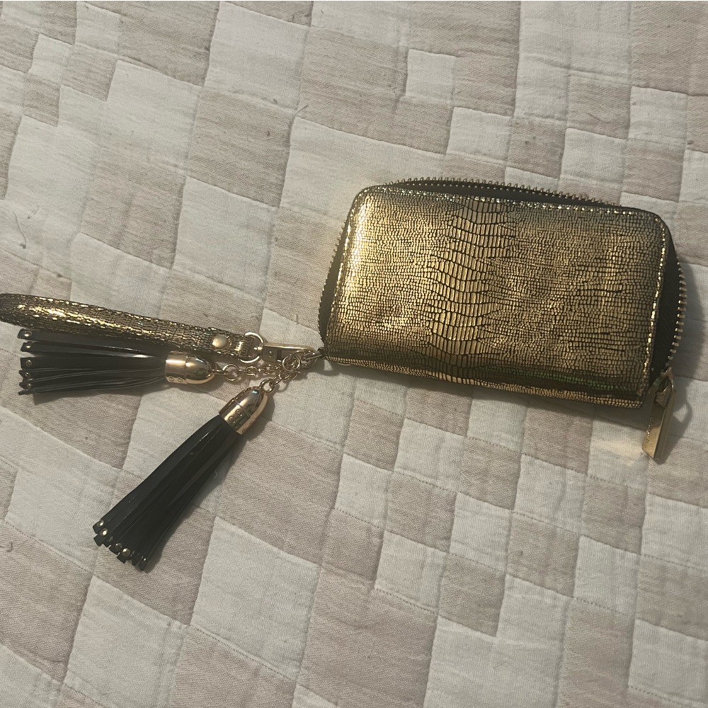 Deux Lux Gold and Black Wallet